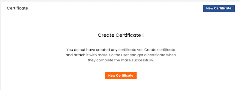 Click new certificate